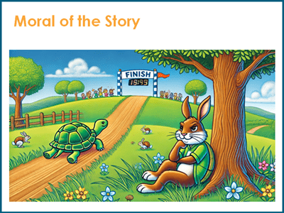 Explaining the moral of the story