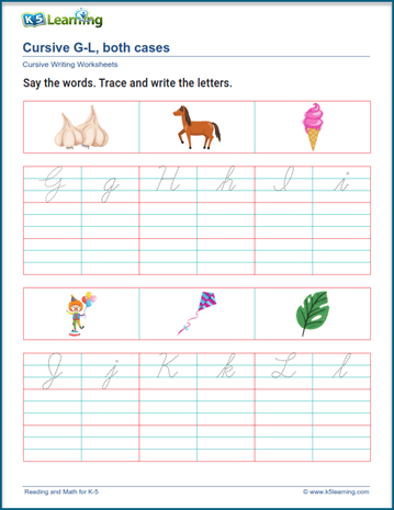 New mixed cursive letters worksheet