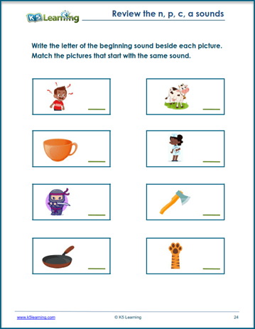 Kindergarten phonics workbook