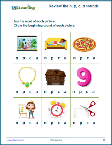 Kindergarten phonics workbook