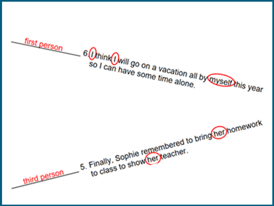 Pronouns and points of view worksheets