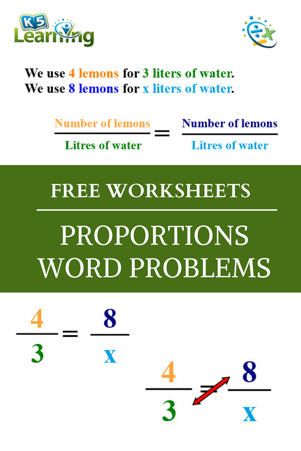 how to solve proportion word problems with fractions
