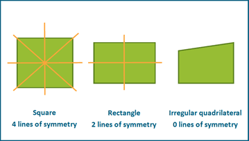 Quadrilaterals lines of symmetry