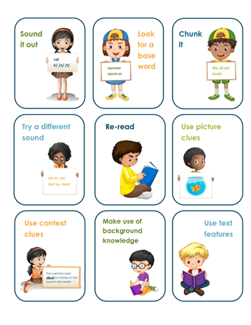 Reading strategies cards