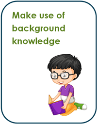 Reading strategies - background knowledge