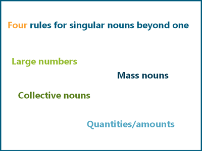 Four rules for singular nouns