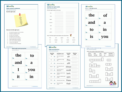 Sight words practice at home