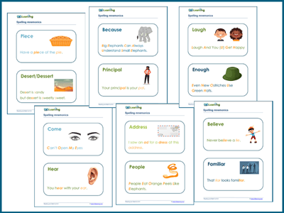 List of spelling mnemonics