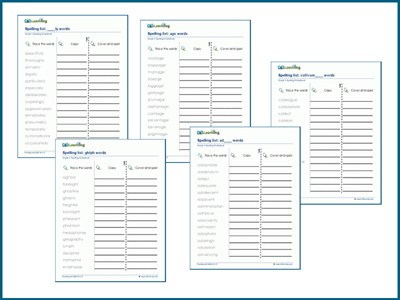 Grade 5 spelling practice