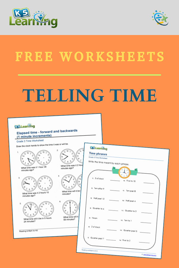 Learning To Tell Time for Grade 3 Students K5 Learning