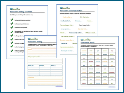 Persuasive writing tools
