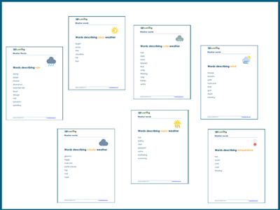Weather words worksheets