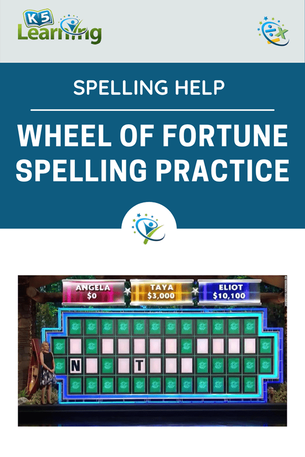 Reading and Spelling Practice with Wheel of Fortune | K5 Learning