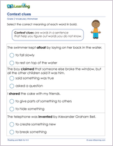 Featured Worksheet - Context Clues