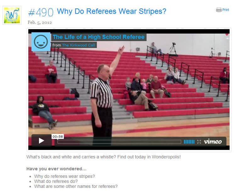 Wonderopolis referees