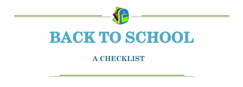 Back to school checklist