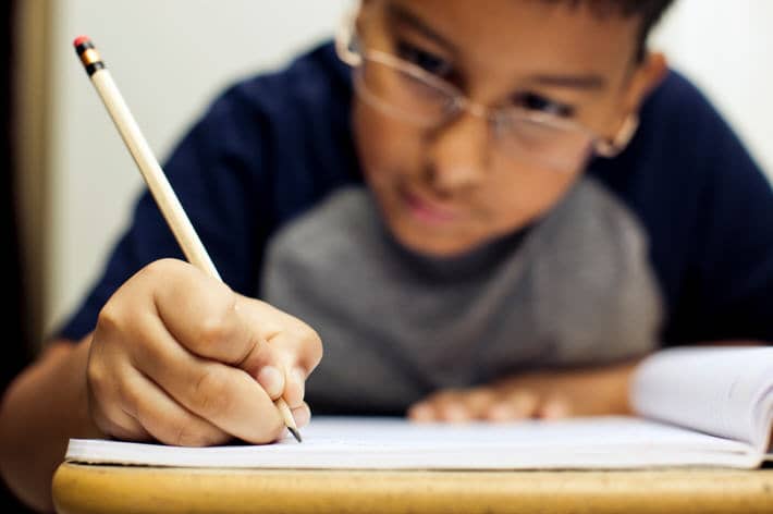 Child studying