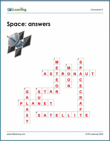 crossword answers grade 3 to 5