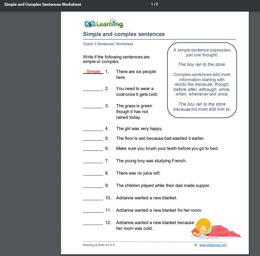 Grade 3 grammar worksheets | K5 Learning