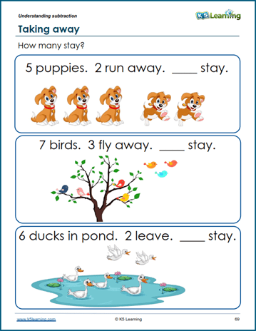 subtraction using objects