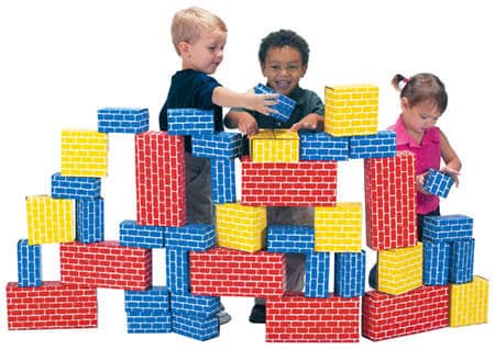 playing with blocks