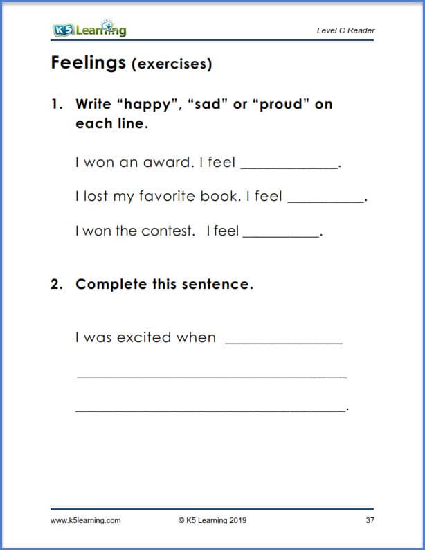 reading comprehension exercise 1