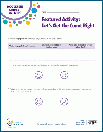 Census 2020 K-2 Worksheet