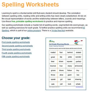 spelling homepage