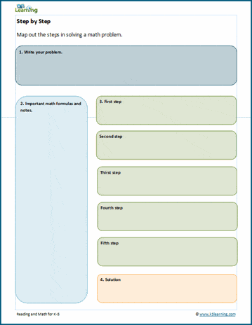 Step by step graphic organizer