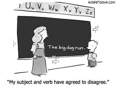 Complex subject and verb agreement