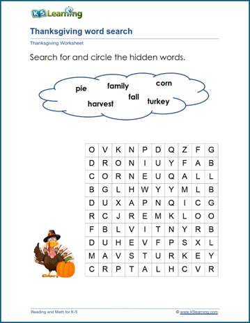 Thanksgiving worksheets bundle | K5 Learning