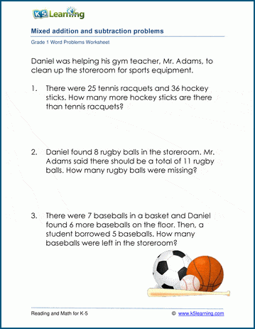 Word problem worksheet