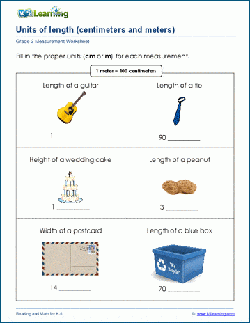 Metric Units Of Length Worksheet K5 Learning
