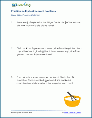 Sample Grade 5 Word Problem Worksheet