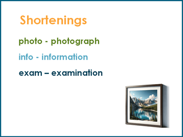 Shortenings explained
