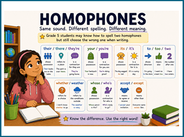 Grade 5 spelling mistakes