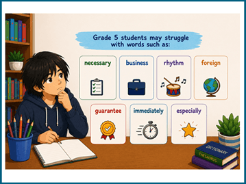 Grade 5 spelling mistakes