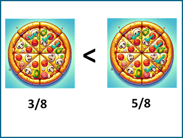 Compare fractions