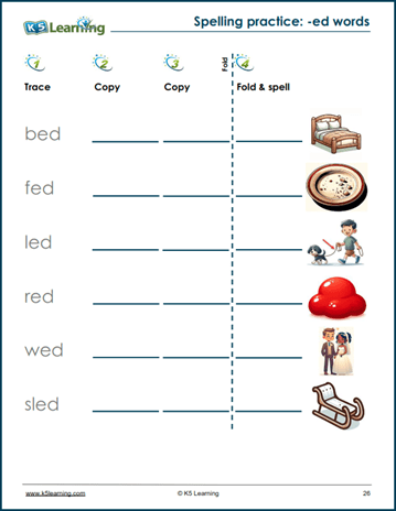 kindergarten spelling workbook