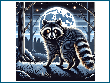 Nocturnal animals: raccoons