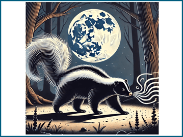 Nocturnal animals: skunks