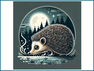 Nocturnal animals: hedgehogs