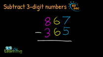 Subtract 3-Digit Numbers (No Borrowing) Math Video