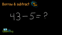 Subtraction with Borrowing (Simple) Math Video