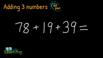 Adding 3 Numbers (with Regrouping) Math Video