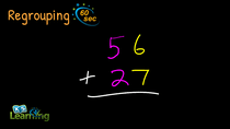 Addition with Regrouping (2-digits) Math Video