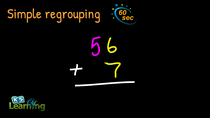 Addition with Simple Regrouping Math Video