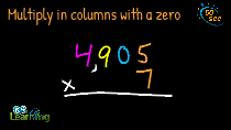 Multiply in columns (with a zero)