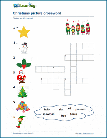 Christmas picture crossword