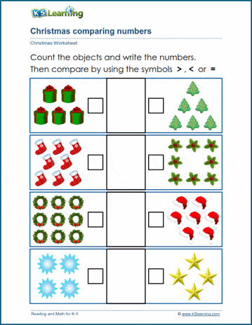 Christmas comparing numbers